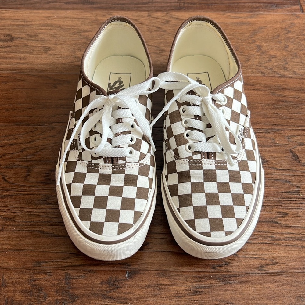 Authentic Checkered Brown Vans - Picture 3 of 6